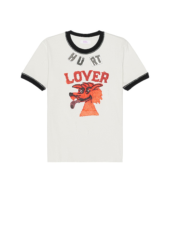 ERL Unisex Hurt Lover Tshirt Knit - IVORY | FWRD
