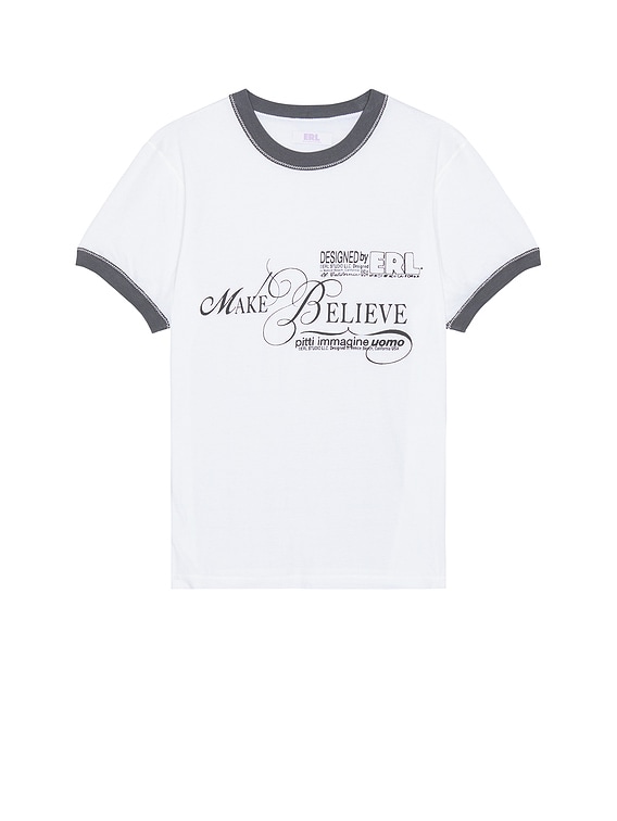 ERL ユニセックスメイクビリーブTシャツニット - White | FWRD