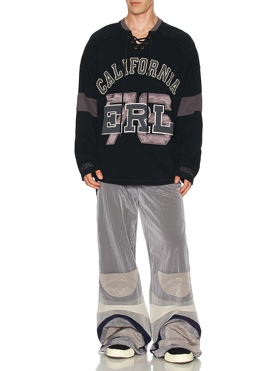 ERL Laced Hockey Jersey Knit in Black | FWRD