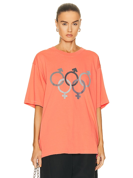 ERL Olympics Sex T-Shirt in Peach | FWRD