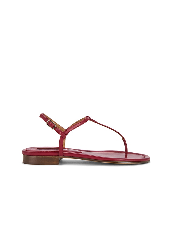 Emme Parsons Cecilia Flat in Carmine Red Nappa | FWRD