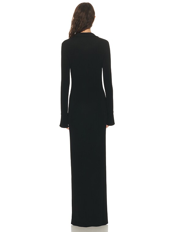 chinese dress ladies TERNE Sleeveless Crewneck Maxi Dress | Black | Size S