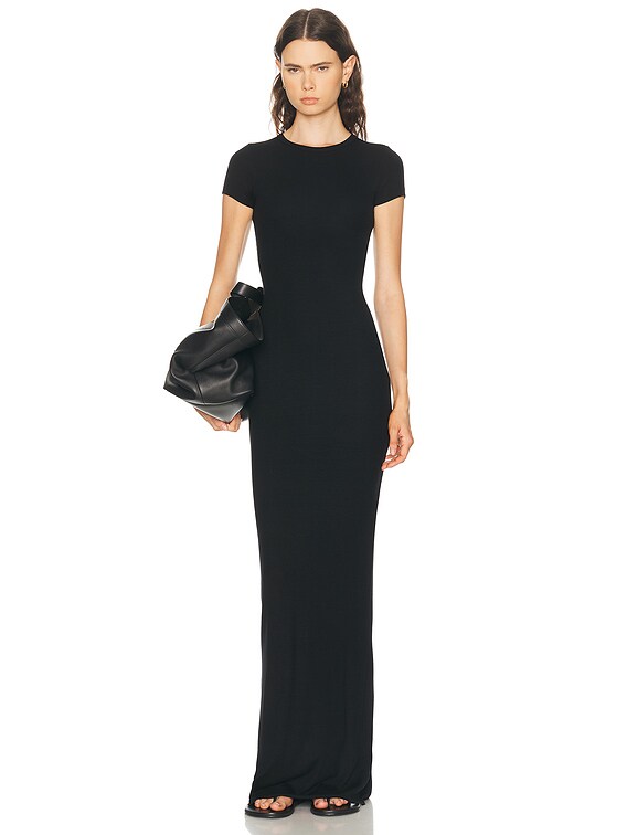 Eterne Cap Sleeve Maxi Dress in Black - Size M Eterne Cap Sleeve Maxi Dress in Black - Size M
