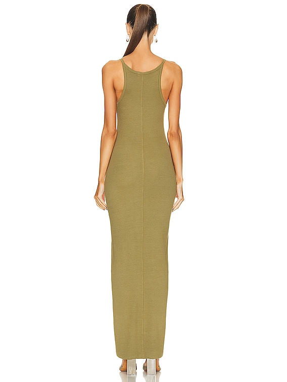olive green maxi tank dress ARRANGE - Sheer Disc Sequin Maxi Tank Dress - Women - Polyester - 4 US