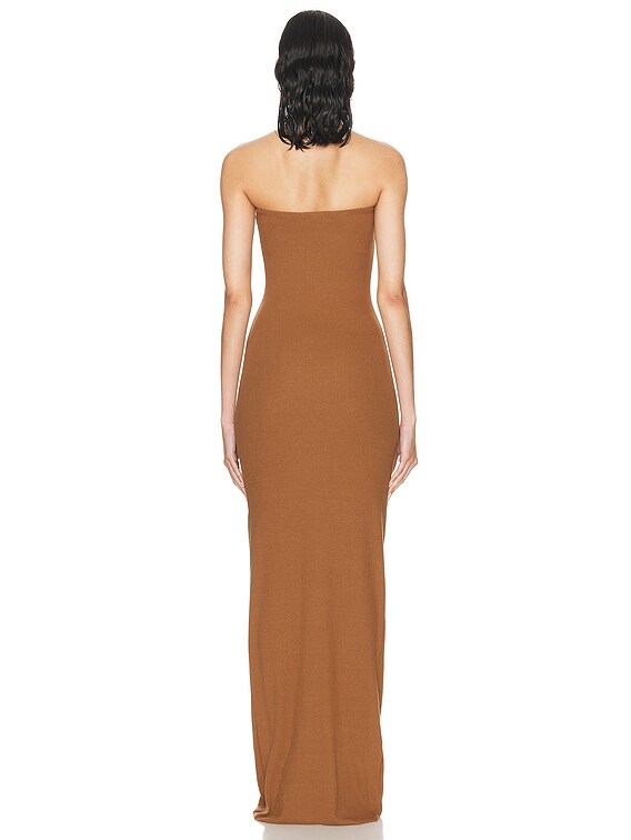 Eterne Tube Maxi Dress in Brown - Size L