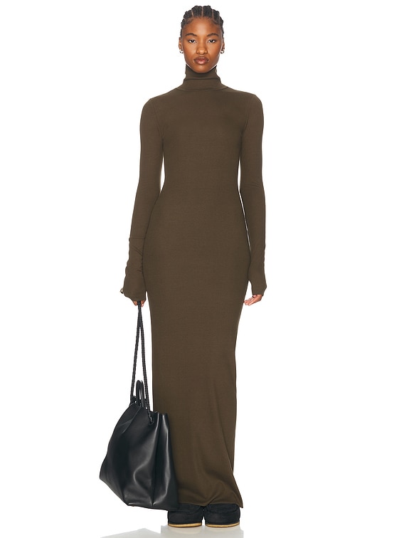Long Sleeve Turtleneck Maxi Dress