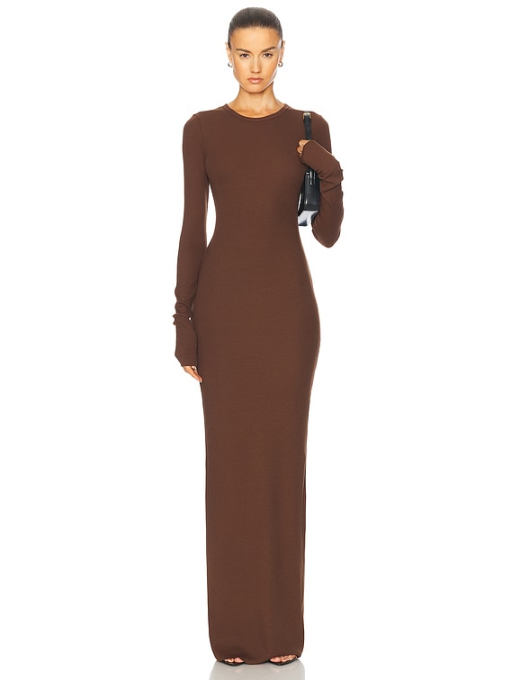 Long Sleeve Crewneck Maxi Dress