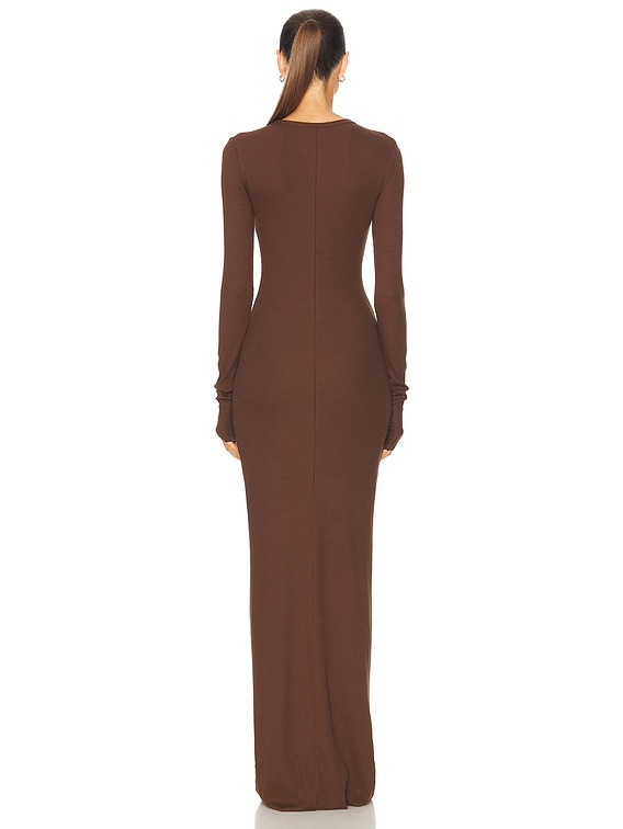Long Sleeve Crewneck Maxi Dress
