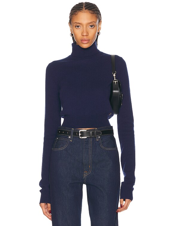 Eterne Etienne Cashmere Turtleneck Sweater in Navy | FWRD Eterne Etienne Cashmere Turtleneck Sweater in Navy | FWRD