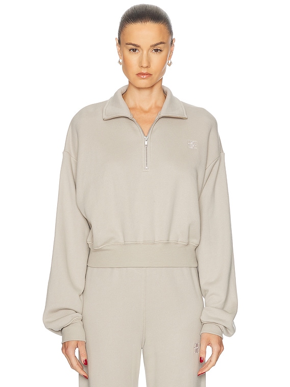 Cropped Half Zip Pullover