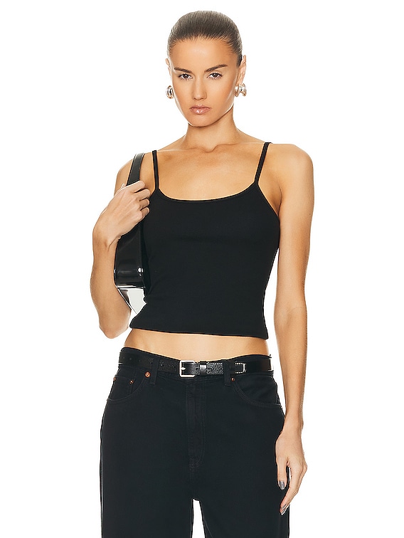 Eterne Cropped Ribbed Tank Top