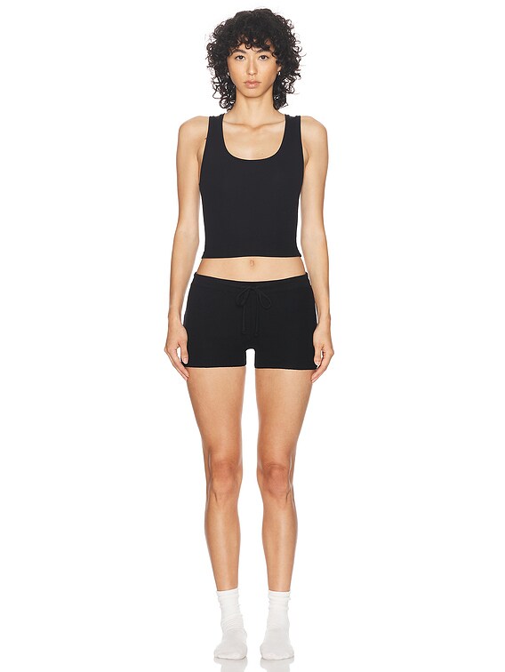 Eterne Square Neck Tank Top in Black | FWRD