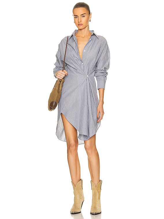 Isabel Marant Etoile Seen Shirt Dress in Blue | FWRD