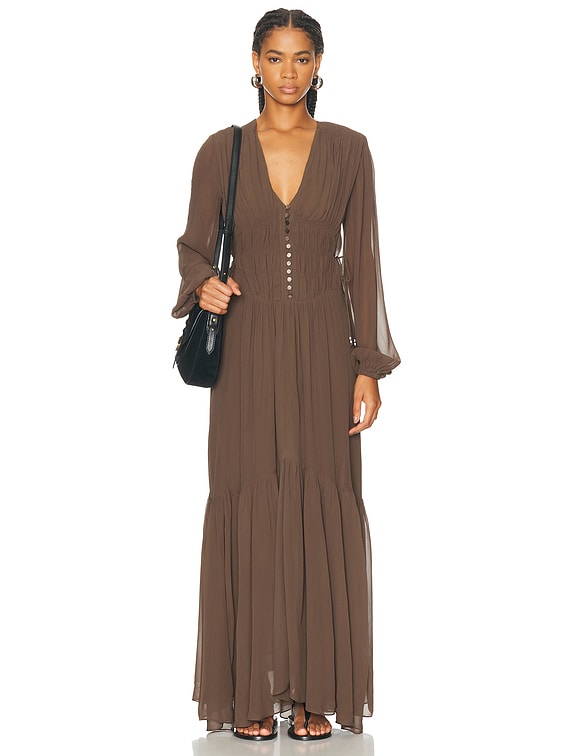 Isabel Marant Etoile Briane Dress in KHAKI | FWRD