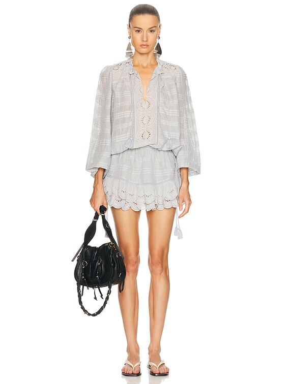 Isabel Marant Etoile Preya Dress in Light Blue | FWRD