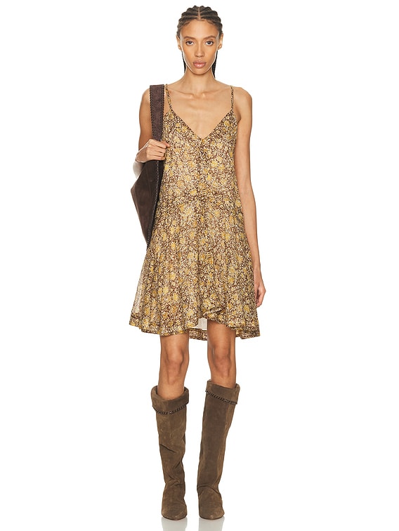 Isabel Marant Etoile Danielle Dress in Khaki | FWRD