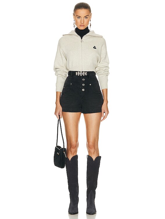 Isabel Marant Etoile Jovany Short in Faded Black | FWRD