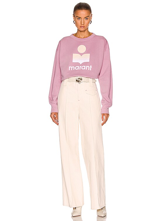 ISABEL MARANT ÉTOILE❤️ エンボス スウェット ピンク 裏起毛 Isabel Marant Etoile Sweatshirt Mobyli – Pink
