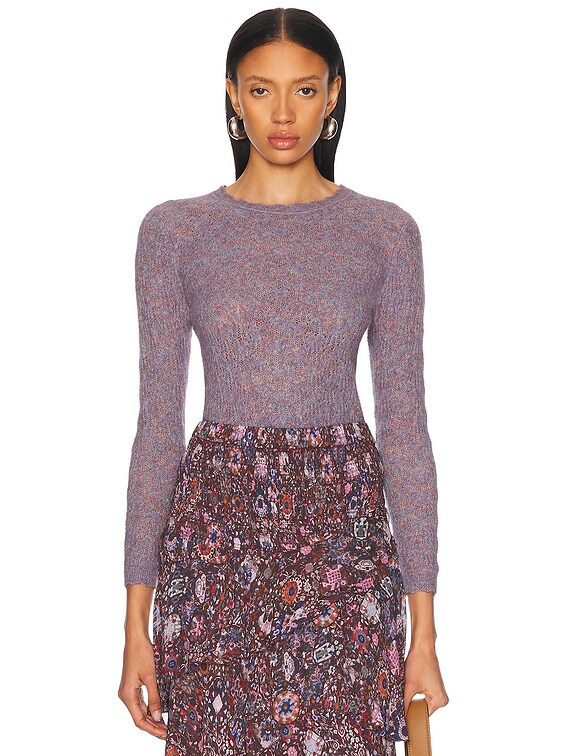Isabel Marant Etoile Obeline Sweater in Multicolor Blue | FWRD