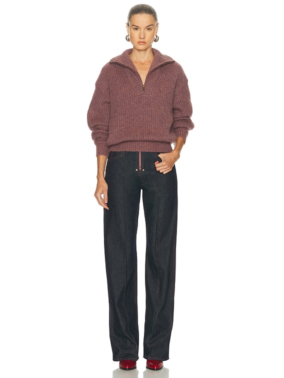 Isabel Marant Etoile Danita Sweater in Rosewood | FWRD