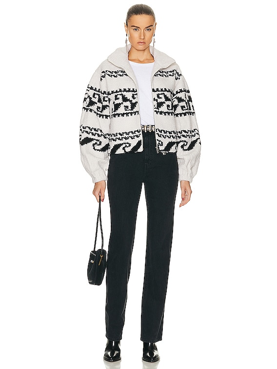 Isabel Marant Etoile Mackensy Fuzzy Jacket in Ecru | FWRD