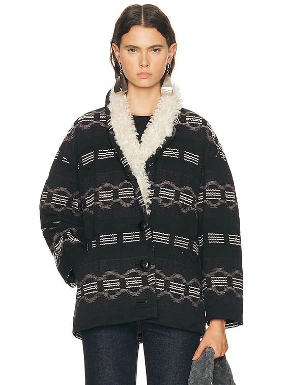 Isabel Marant Etoile Qayla Jacket in Faded Black | FWRD