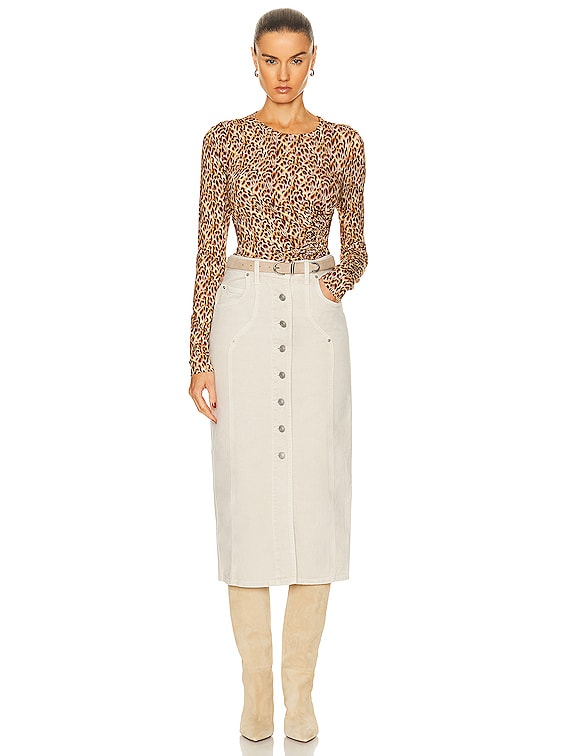 スカート ISABEL MARANT ETOILE 'Vandy' skirt Isabel Marant Etoile Vandy Skirt in Ecru | FWRD