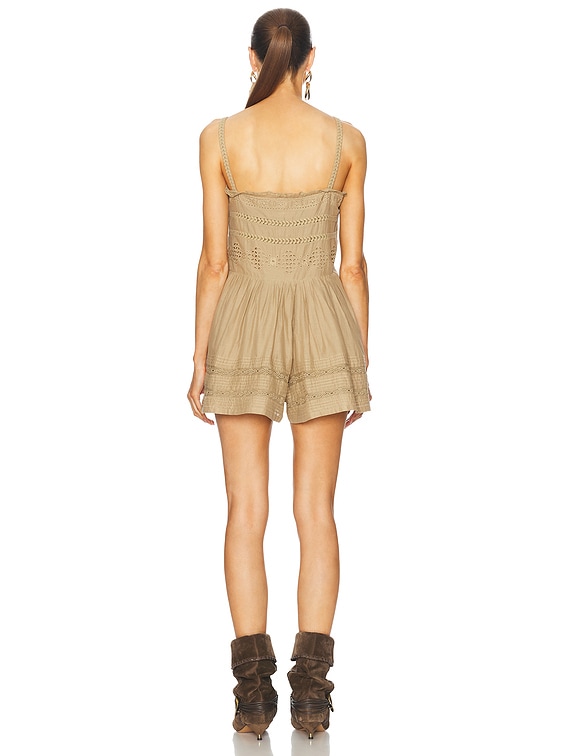 Isabel Marant Etoile Dylan Romper in Light Khaki | FWRD