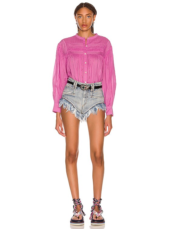 Isabel Marant Etoile Plalia Top in Lilac | FWRD