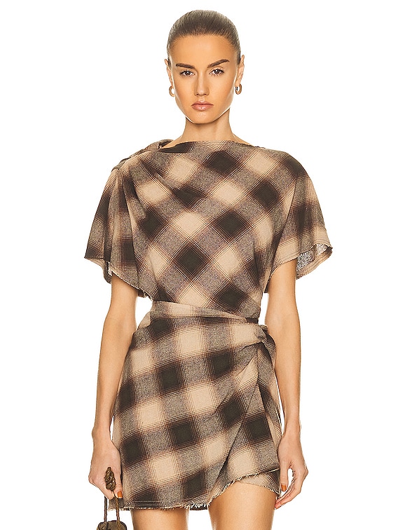 Isabel Marant Etoile Neyela Top in Khaki | FWRD