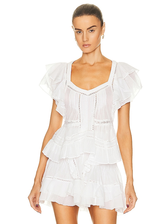 Isabel Marant Etoile Madrana Top in White | FWRD