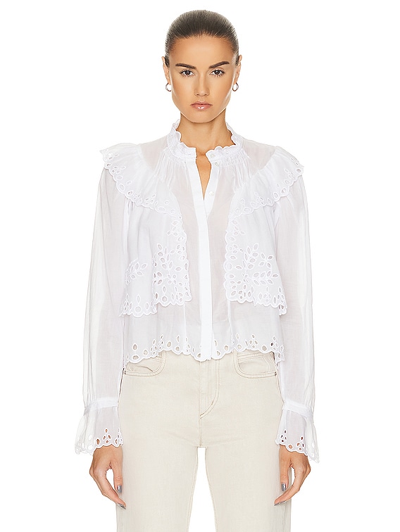 Isabel Marant Etoile Kelmon Top in White | FWRD