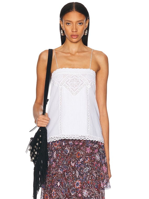 Isabel Marant Etoile Gaelia Top in WHITE | FWRD
