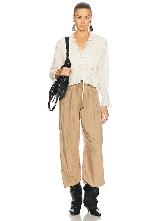 Isabel Marant Etoile Damienne Blouse in Ecru | FWRD