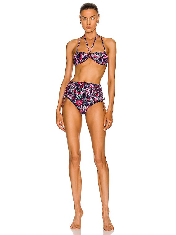 未使用 ISABEL MARANT ÉTOILE 花柄ビキニ Mサイズ Isabel Marant Etoile Starla Bikini Top in Faded Night | FWRD