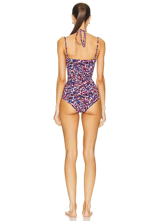 Women's Cut Out Bead Detail One Piece Swimsuit - Shade & Shore™ Blue XS