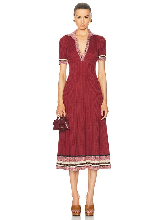 Etro Knit Midi Dress in Dark Aubergine | FWRD