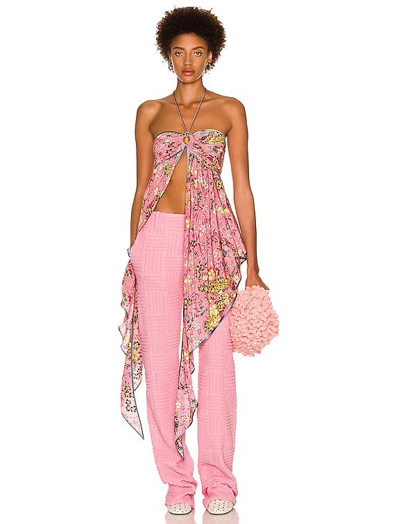 Etro Silk Halter Top in Rosa | FWRD
