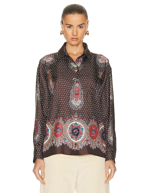 ETRO paisley button-down silk shirt