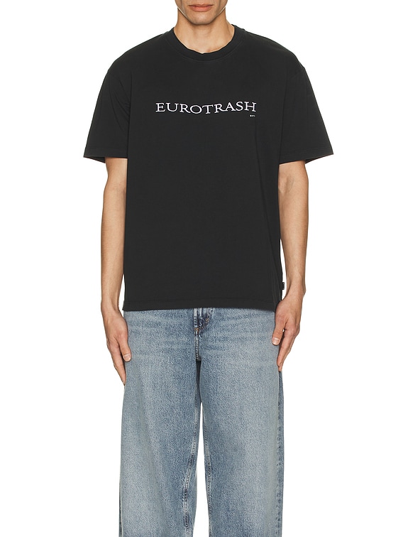Eytys|SHORT-SLEEVED ROUND NECK T-SHIRTS (Leon Eurotrash Eytys Leon Eurotrash Tee in Black | FWRD