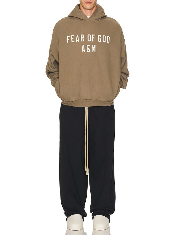 Fear of God ESSENTIALS Heavy Fleece Hoodie in Military | FWRD