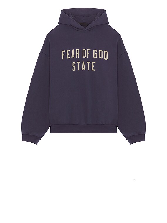 Fear of God ESSENTIALS Heavy Fleece Hoodie in Marine | FWRD