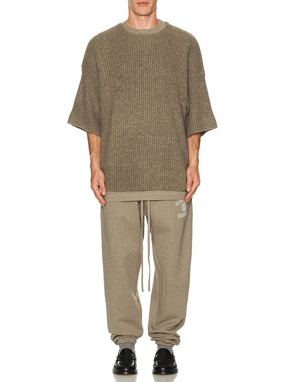 【FOG Essentials】Heavy Waffle Crewneck Sweater Fear of God ESSENTIALS Heavy Waffle Crew Neck Sweatshirt