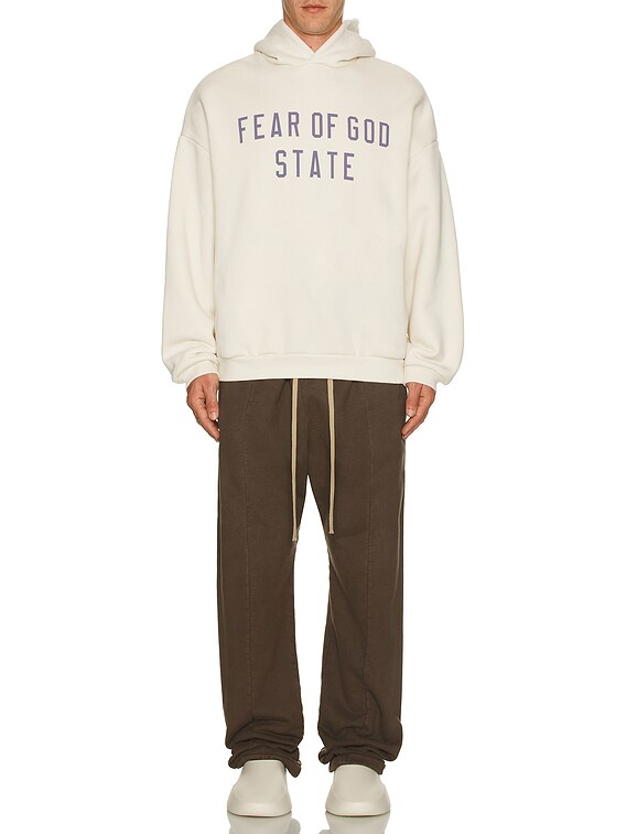 Fear of God ESSENTIALS Fleece Hoodie in Shell | FWRD