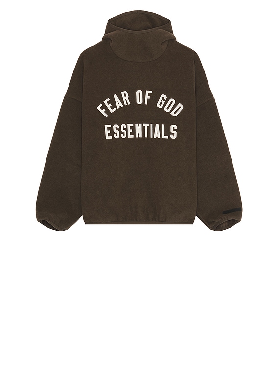 Fear of God ESSENTIALS Brushed Hoodie in Brown FWRD