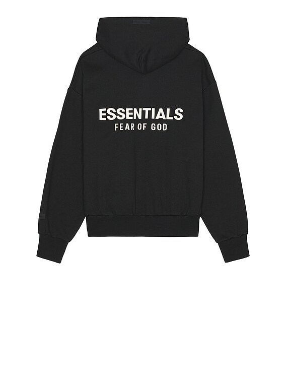 【FEAR OF GOD ESSENTIALS】CLASSIC FLEECE ZIP-UP HOODIE Fear of God Essentials Classic Full Zip-Up Hoodie Jet Black