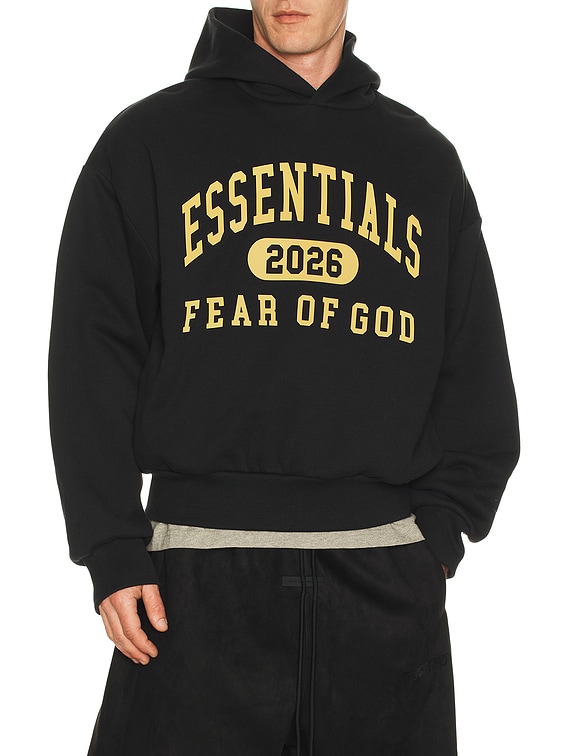 K　Fear of God|FOG|ESSENTIALS Fear of God ESSENTIALS Classic Hoodie in Vintage Black | FWRD