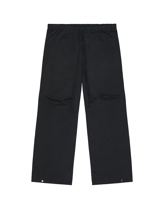 Fear of God ESSENTIALS Poly Twill Work Pant in Jet Black | FWRD