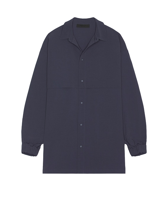 Fear of God ESSENTIALS Military Nylon Overshirt in Marine | FWRD
