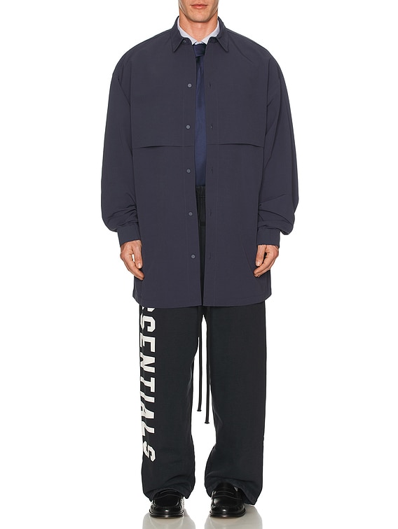 ジャケット・アウター FEAR OF GOD ESSENTIALS/NYLON OVERSHIRT Military Nylon Overshirt - Black | Fear of God ESSENTIALS